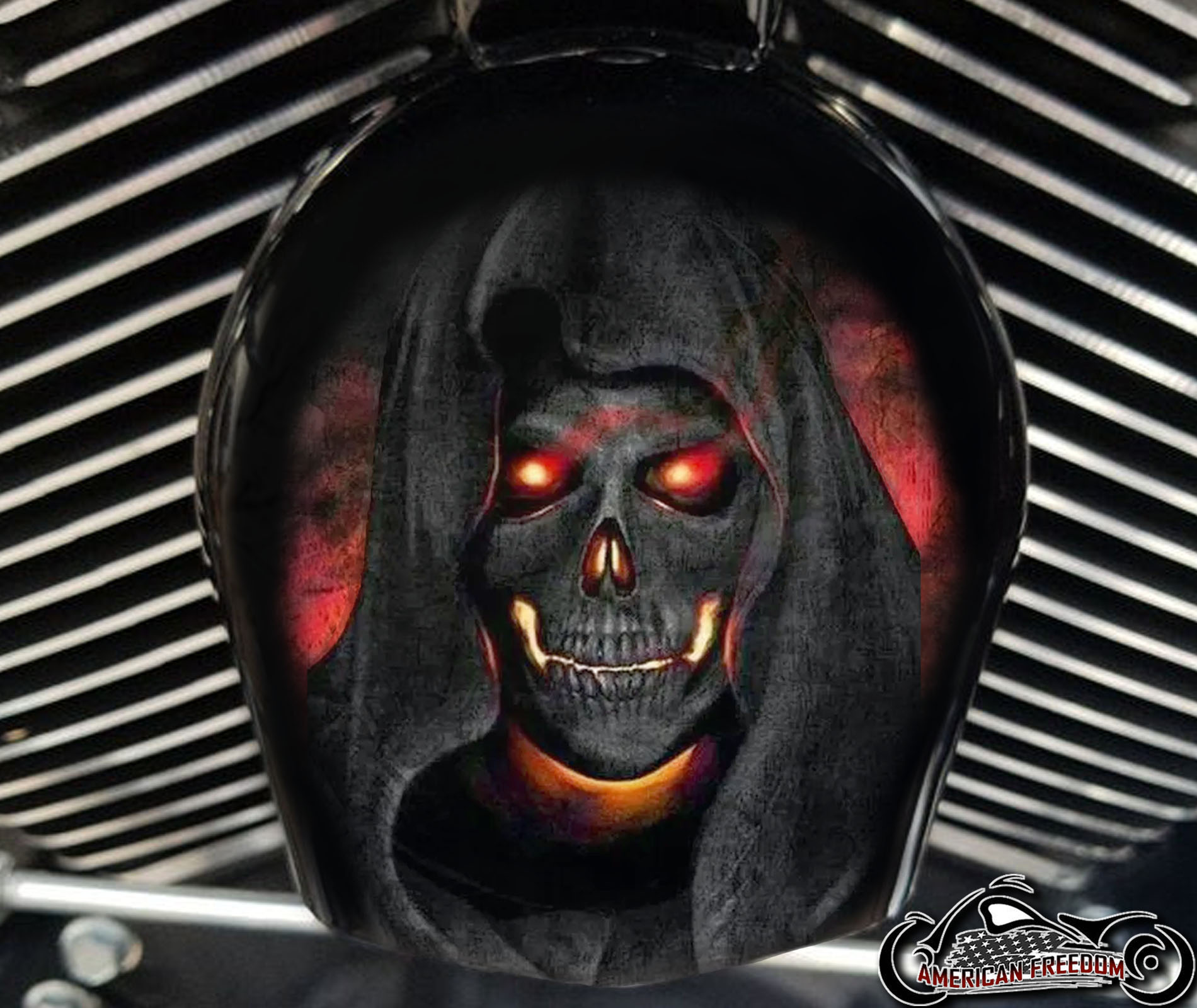 Custom Horn Cover - Flame Reaper